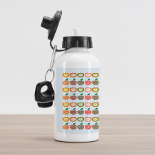 Retro Polka Dots Colorful Aluminum Water Bottle