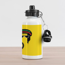 Conceptual Reggae Man Aluminum Water Bottle