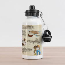 Vintage Dancing Couple Aluminum Water Bottle