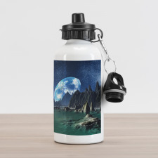 Earth from Alien Shores Aluminum Water Bottle