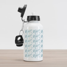 Grunge Feathers Aluminum Water Bottle