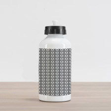 Monochrome Tile Design Aluminum Water Bottle