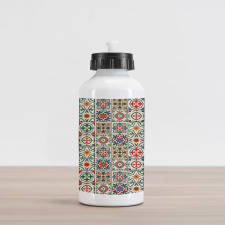 Ornamental Abstract Leaf Aluminum Water Bottle