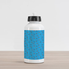 Polka Dots Marine Aluminum Water Bottle