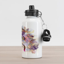 Butterflies with Girl Aluminum Water Bottle