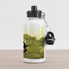 Japanese Jungle Aluminum Water Bottle