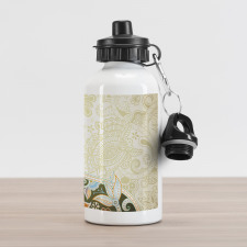 Abstract Flora Leaf Aluminum Water Bottle