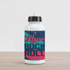 I Love Rock 'n' Roll Aluminum Water Bottle