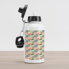 Grunge Brazil Leaves Aluminum Water Bottle