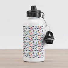 Space Silhouettes Aluminum Water Bottle