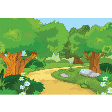 Pathway Flowers Trees Aluminum Water Bottle