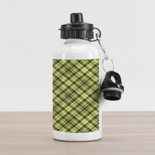 Diagonal Tartan Aluminum Water Bottle