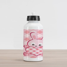 Diamond Shape Bunny Heart Aluminum Water Bottle