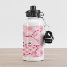 Diamond Shape Bunny Heart Aluminum Water Bottle