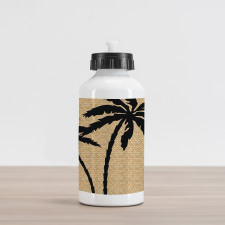 Palm Tree Silhouettes Aluminum Water Bottle