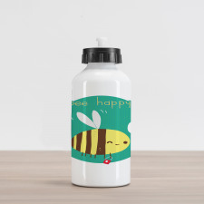 Winking Bumblebee Aluminum Water Bottle