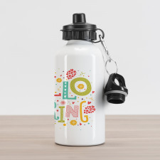 Colorful Spring Elements Aluminum Water Bottle