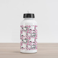 Sakura Tree Bird Aluminum Water Bottle