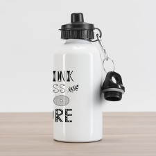 Different Fonts Leafs Aluminum Water Bottle