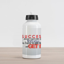 Hardwork Success Aluminum Water Bottle