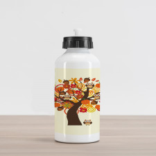 Abstract Tree Aluminum Water Bottle