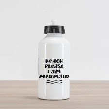 Beach Please Phrase Aluminum Water Bottle