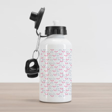 Pink Airships Aluminum Water Bottle