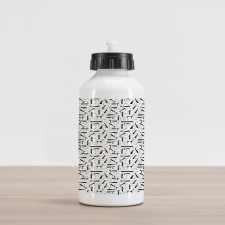 Dachshund Silhouette Aluminum Water Bottle