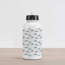 Retro American Vehicles Aluminum Water Bottle