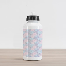 Hand Drawn Pale Blooms Aluminum Water Bottle