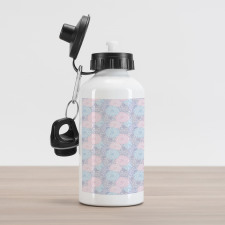 Hand Drawn Pale Blooms Aluminum Water Bottle