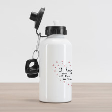 Stars Heart Shape Aluminum Water Bottle