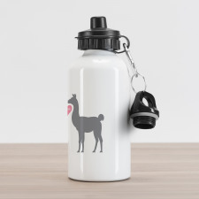 2 Animals in Love Aluminum Water Bottle