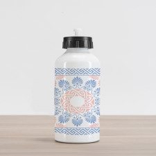 Pastel Floral Grecian Aluminum Water Bottle