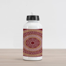 Meander and Flowers Aluminum Water Bottle