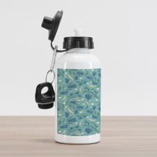 Aquarelle Floral Motif Aluminum Water Bottle