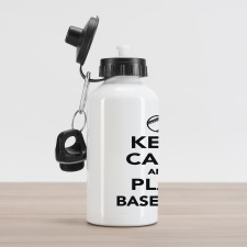 Play Baseball Theme Aluminum Water Bottle