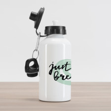 Modern Brush Words Aluminum Water Bottle