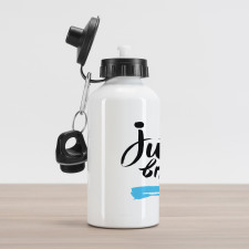 Words Calligraphy Aluminum Water Bottle