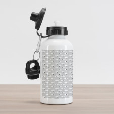 Swallow Birds Among Clouds Aluminum Water Bottle