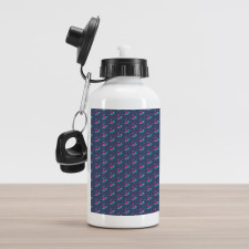 Alien Flying Device Doodle Aluminum Water Bottle