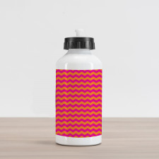 Zigzag Chevron Line Aluminum Water Bottle