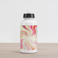 Wavy Lines Sixties Aluminum Water Bottle