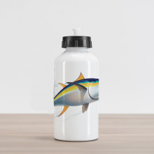 Realistic Yellowfin Tuna Aluminum Water Bottle