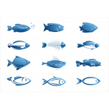 Array of Fish Marine Life Aluminum Water Bottle