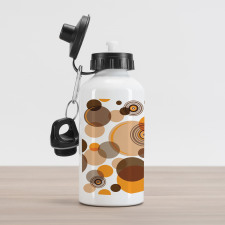 Chaotic Spots Rings Aluminum Water Bottle