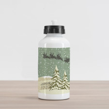 Santa Claus Reindeer Aluminum Water Bottle