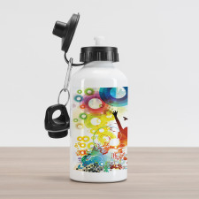 Abstract Woman Aluminum Water Bottle