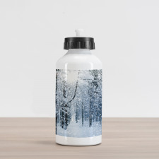 Snow Covered Forest Aluminum Water Bottle