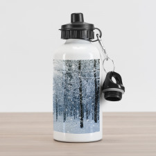 Snow Covered Forest Aluminum Water Bottle